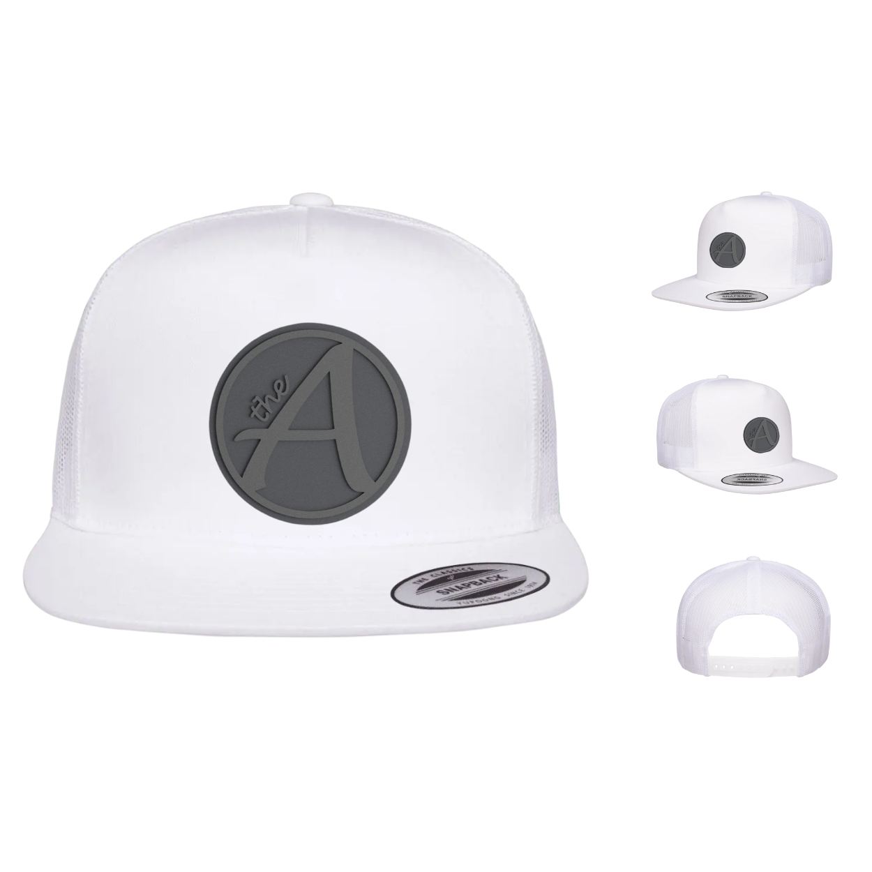 Yupoong 6006 - Flat Bill Hat - High Profile - Grey Wolf - Grey on Grey